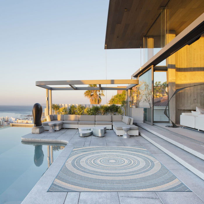 Neisha Modern Light Blue Rug 6'7\" X 9'6\" Area Rug