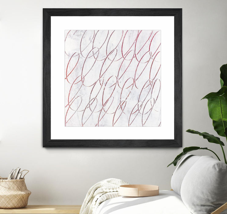 \"Hula I\" Matted and Framed Black 30x30 Wall Art