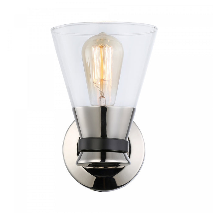 Kanata Black & Brushed Nickel 1-Light Sconce