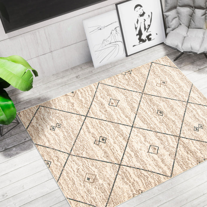 Grande Ivory-Blue 7'10\" x 10'2\" Area Rug