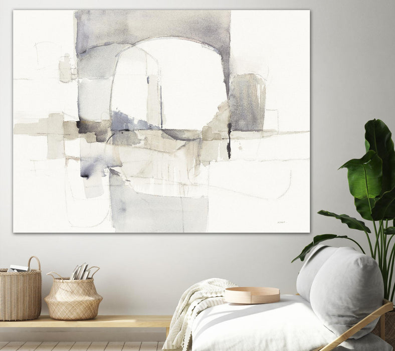 \"Improvisation I Gray\" Giant Art 72x54 Wall Art
