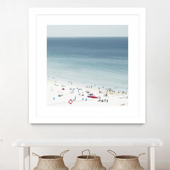 \"Sesimbra Ii\" Matted and Framed White 30x30 Wall Art