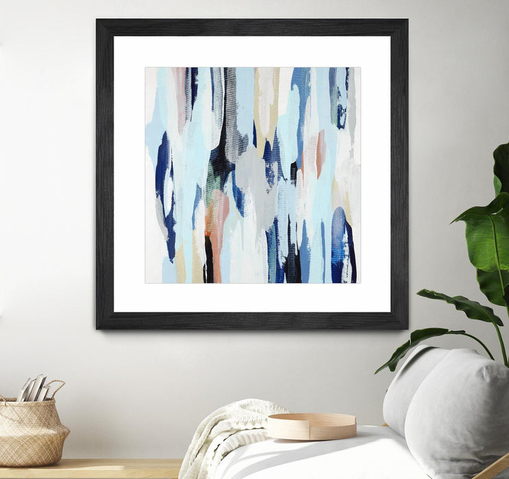 \"Creating Coastal\" Matted and Framed Black 36x36 Wall Art