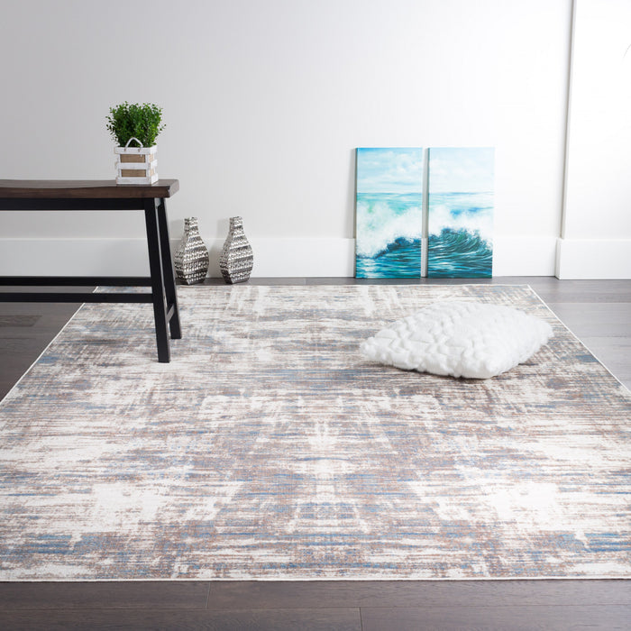 Shi Abstract Blue 3x5 Area Rug