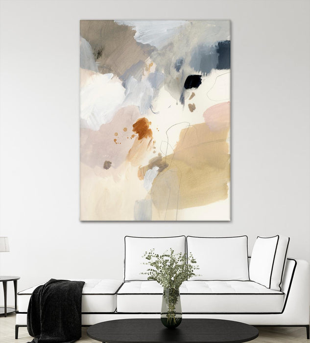 \"Neutral Scrawl I\" Giant Art 72x54 Wall Art