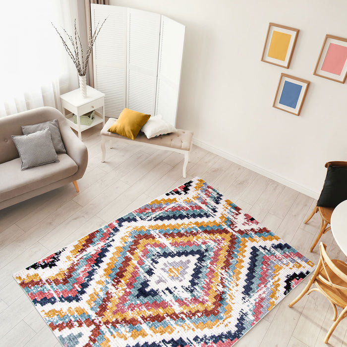 Paloma Casa White Area Rug - 3'11\" x 5'11\"