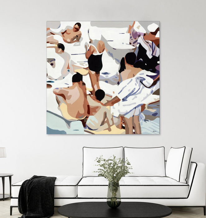 \"Tammy & Greg's Pool Party\" Giant Art 54x54 Wall Art