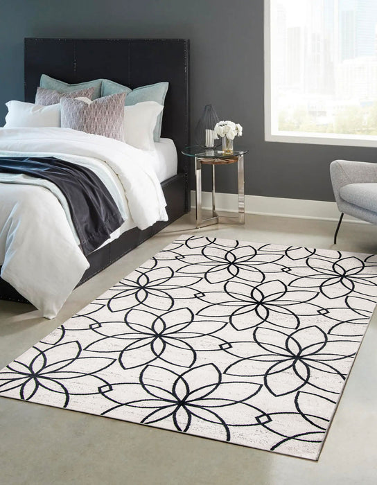 Terali Ivory Machine Washable Area Rug - 8'0\" x 10'0\"