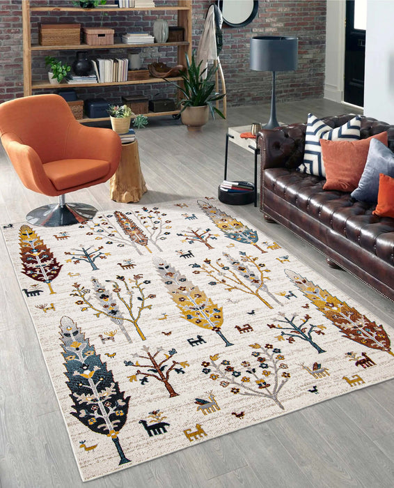 Pine Ivory Machine Washable Area Rug - 8'0\" x 10'0\"