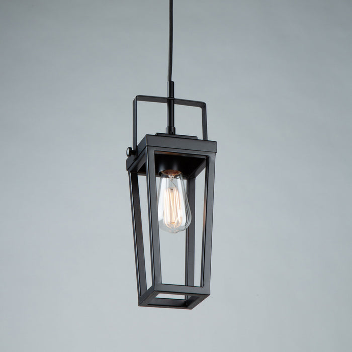 Carriage 1-Light Black Pendant II