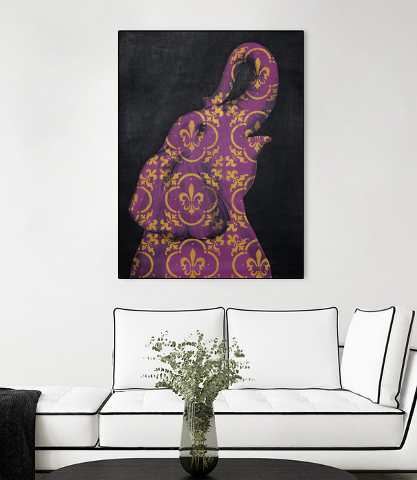 \"Zoo Celebration I\" Canvas Framed Black 18x24 Wall Art