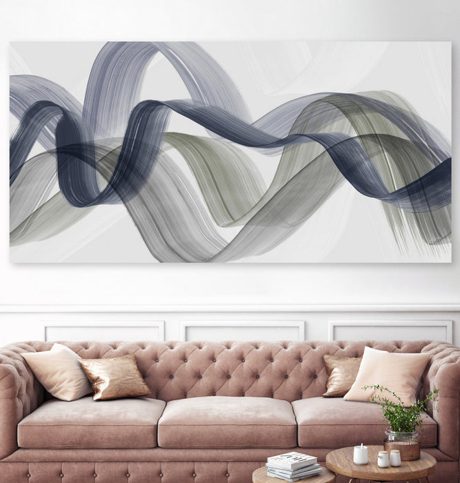 \"Bending Curves Ii\" Giant Art 72x36 Wall Art