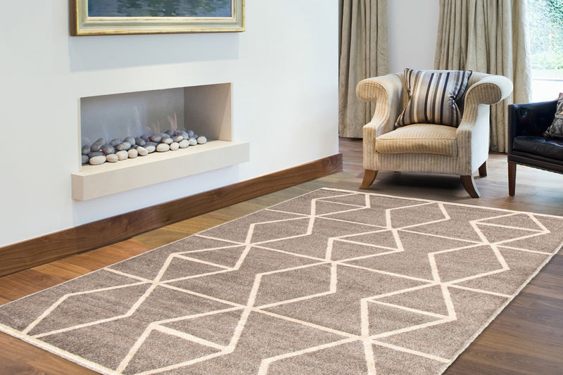 Anandi Grey-Ivory Area Rug - 3'11\" x 5'7\"