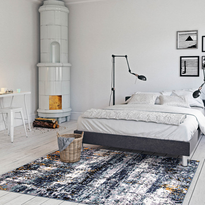 Paloma Marble Blue Area Rug - 6'7\" x 9'6\"