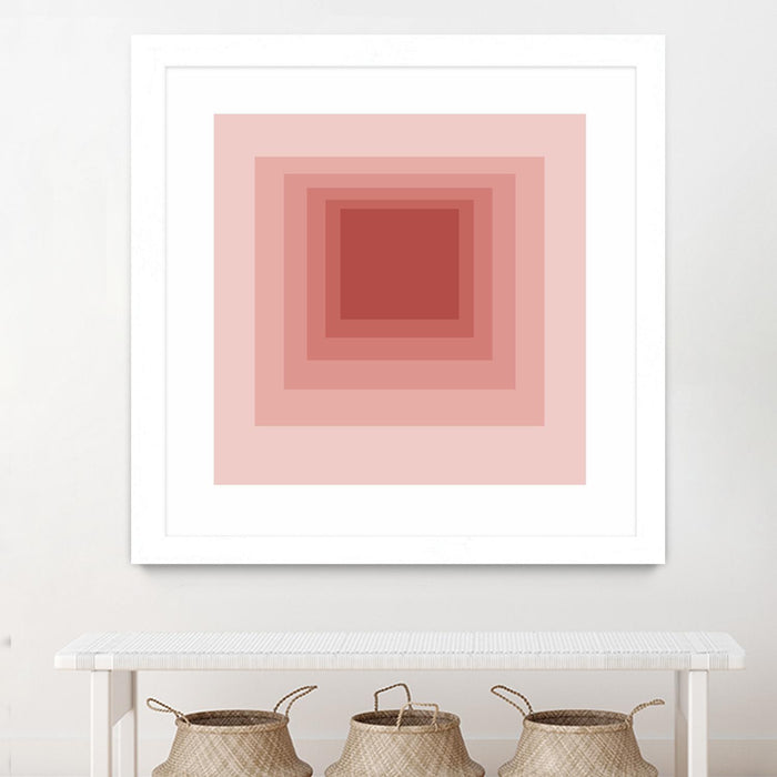 \"After Josef O\" Matted and Framed White 36x36 Wall Art