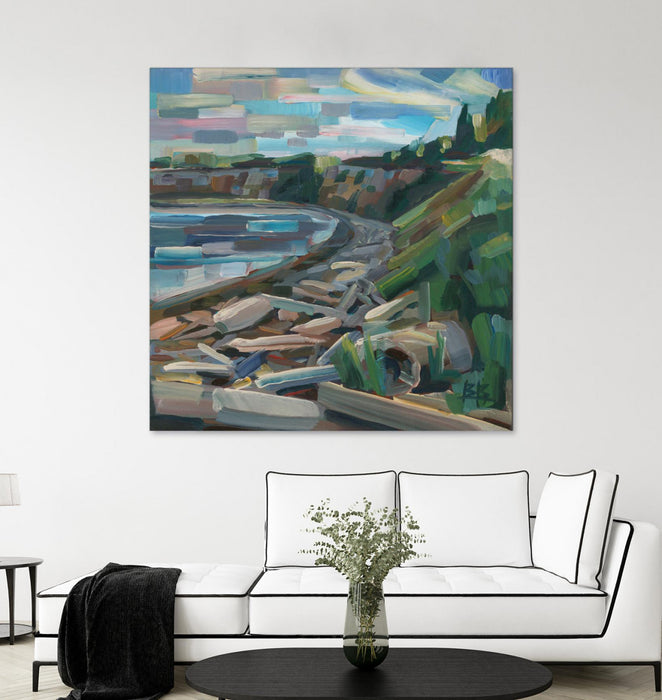 \"Early Morning On The Beach\" Giant Art 54x54 Wall Art