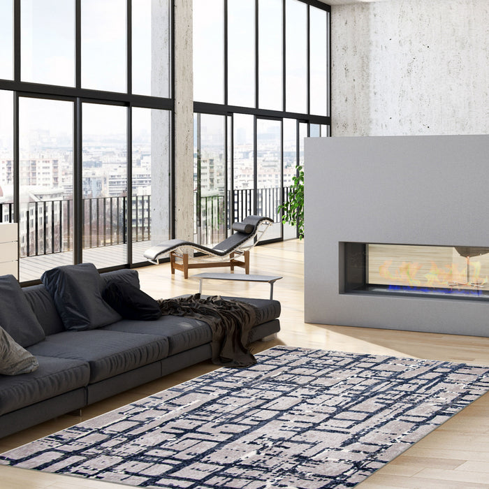 Jewel Navy Area Rug - 5'3\" X 7'3\" 