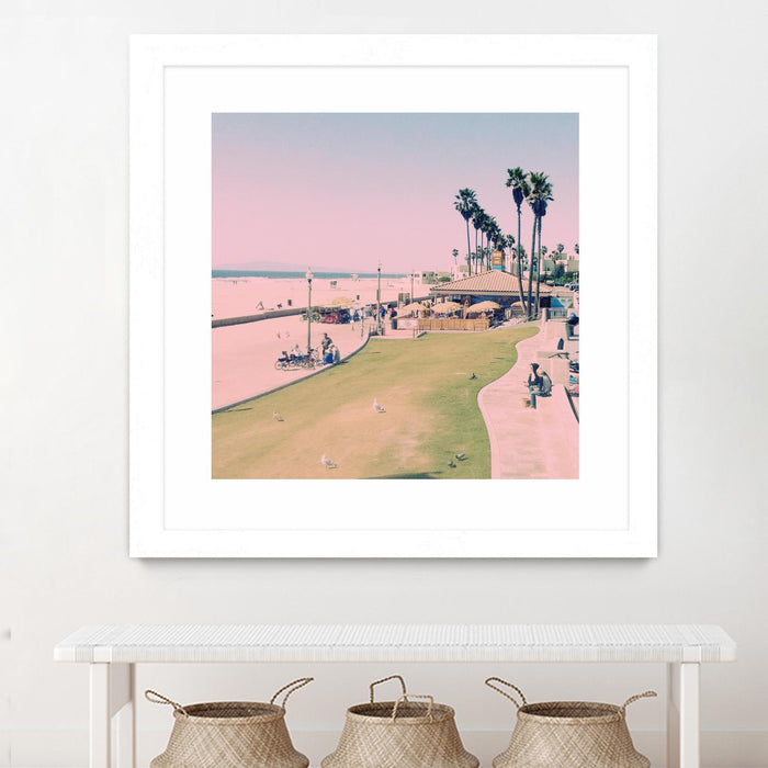 \"Summer Days\" Matted and Framed White 30x30 Wall Art