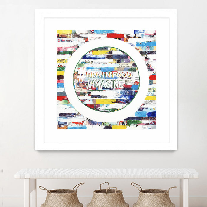 \"Smoke Circus Iv\" Matted and Framed White 30x30 Wall Art