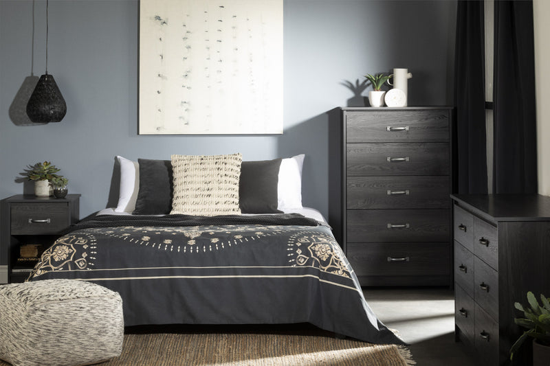 Tassio 5-Drawer Chest - Grey Oak