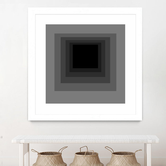 \"After Josef A\" Matted and Framed White 36x36 Wall Art