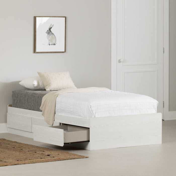 Hazen Mates Twin Bed - White Pine