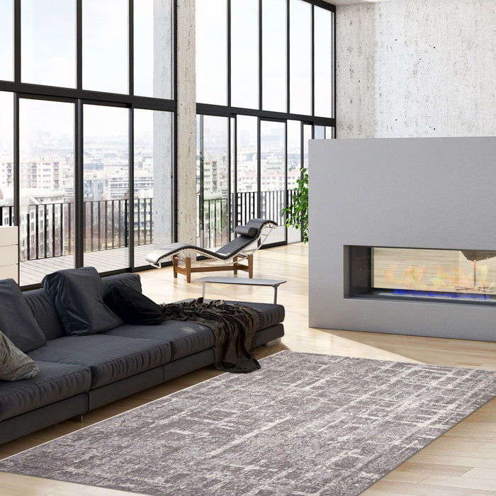 Jewel Light Grey Area Rug - 3'11\" X 5'7\" 