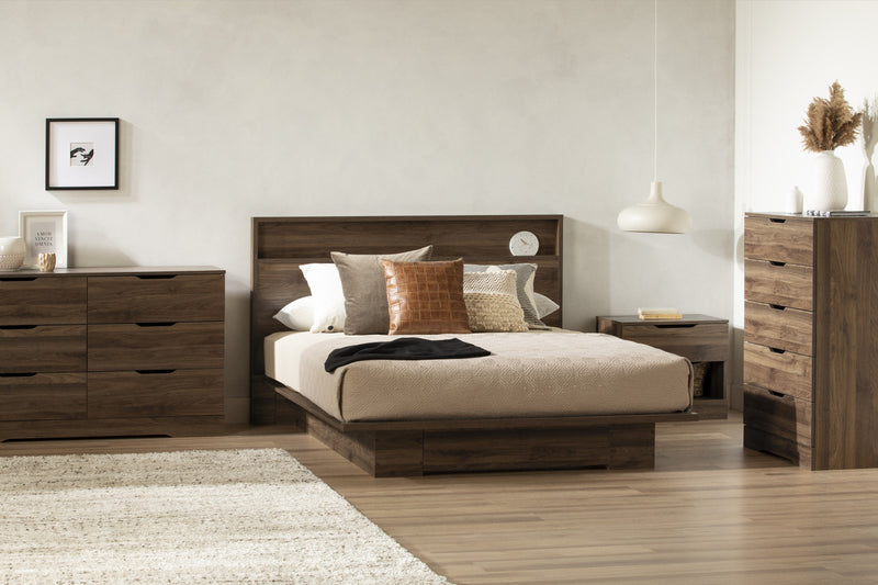 Holland 1-Drawer Nightstand - Natural Walnut