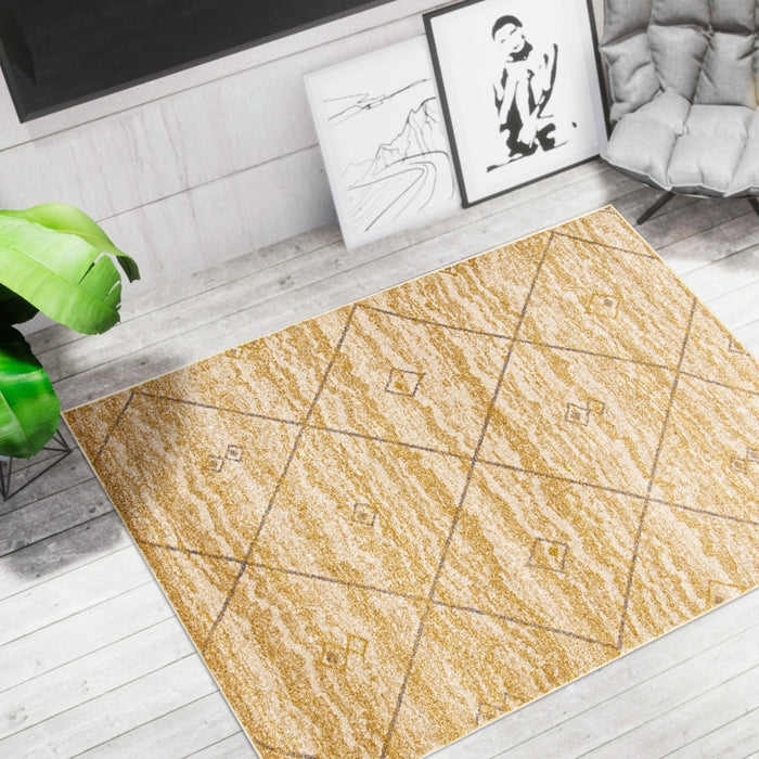 Grande Ivory/Gold 6'7\" X 9'6\" Area Rug
