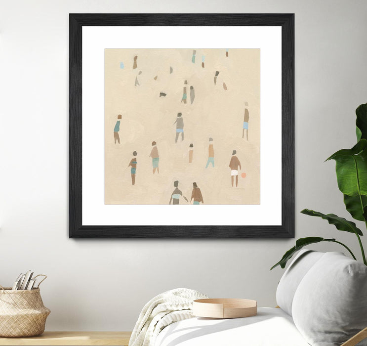 \"Beach Goer Iv\" Matted and Framed Black 30x30 Wall Art