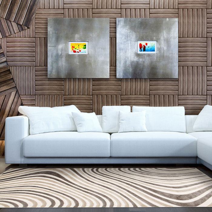 Nikkos Ivory 4'7\" x 6'7\" Area Rug