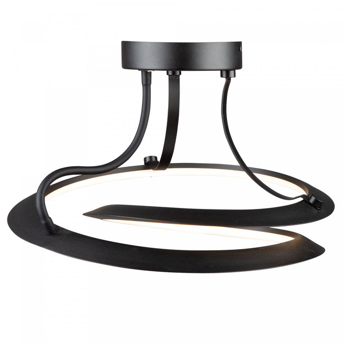 Ara 24 W LED Black Semi-Flush Mount
