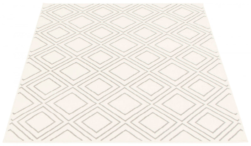 August Geod White-Grey 7'10\" x 10'2\" Area Rug