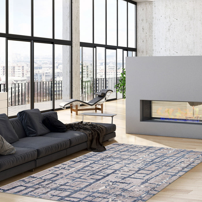 Jewel Light Blue Area Rug - 3'11\" X 5'7\" 