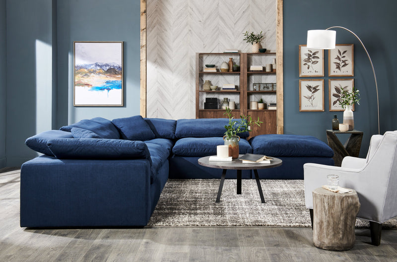 78\" Brushed Steel Arc Floor Lamp with Linen Shade