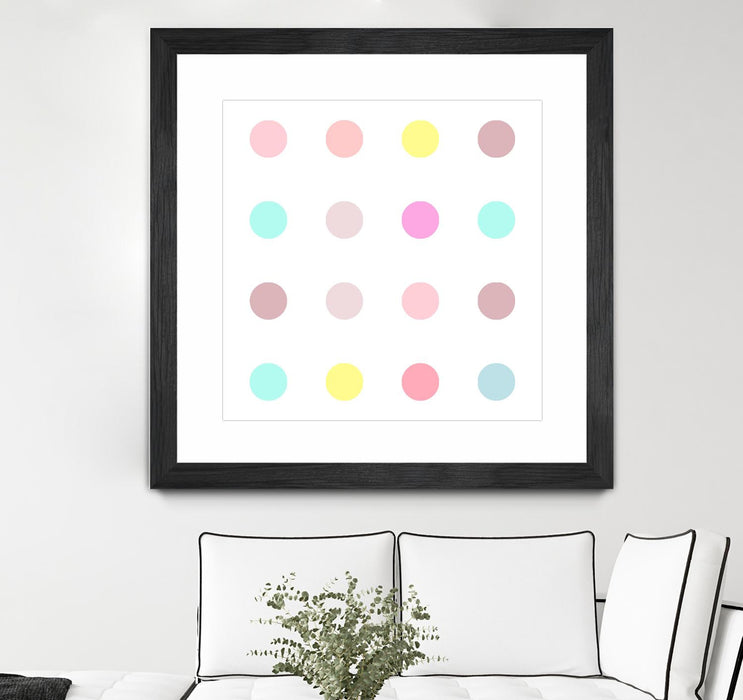 \"Pink Iv\" Matted and Framed Black 30x30 Wall Art