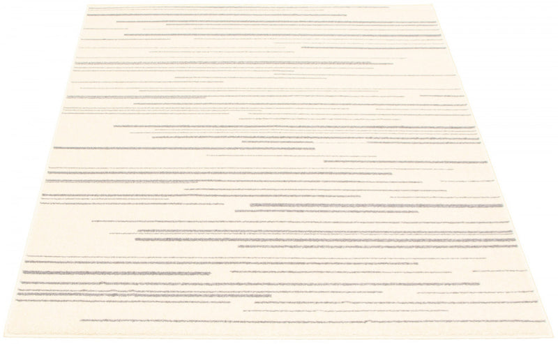 Faith Cream-Silver Area Rug - 5'3\" x 7'3\"