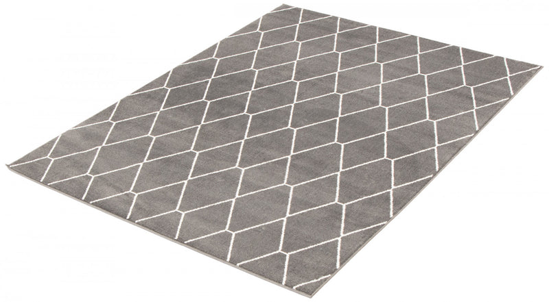 August Dark Grey-White 7'10\" x 10'2\" Area Rug