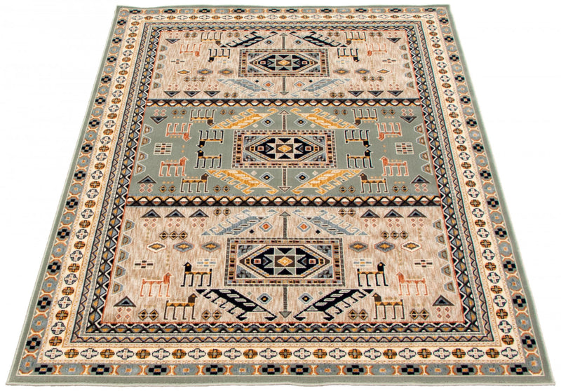 Quincy Teal Area Rug - 5'3\" x 7'3\"