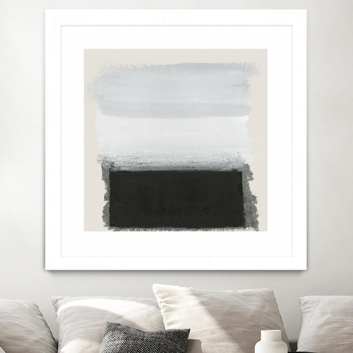 \"Star Night Interlude\" Matted and Framed White 36x36 Wall Art