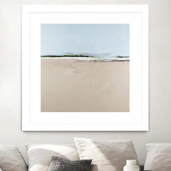 \"Simply Stated\" Matted and Framed White 30x30 Wall Art