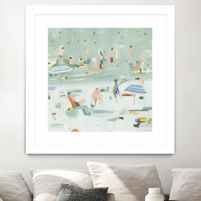 \"Summer Confetti Ii\" Matted and Framed White 30x30 Wall Art
