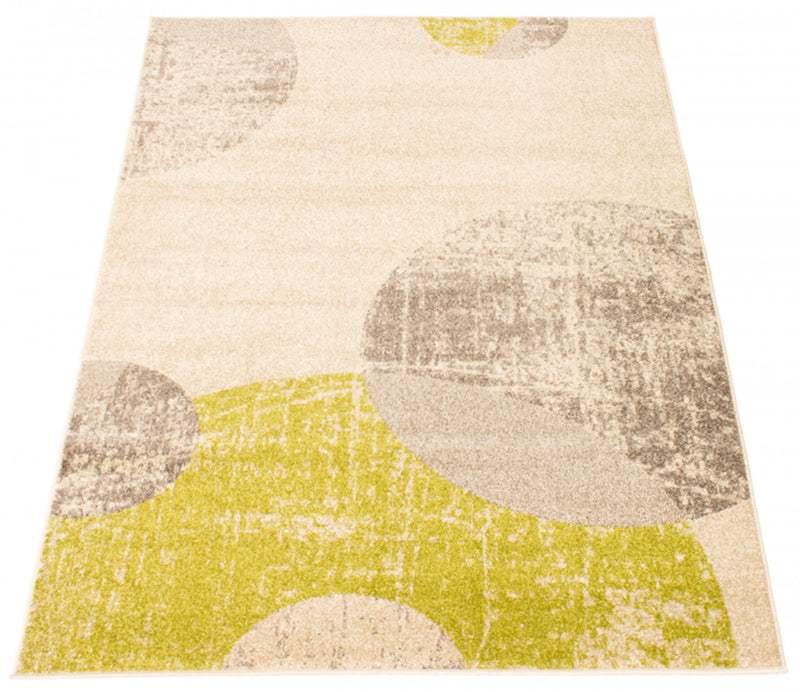 Ellegance Ivory / Green 7'10\" x 10'2\" Area Rug