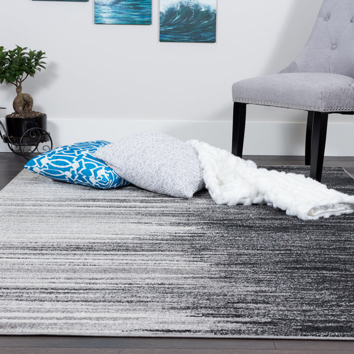 Lav Grey Waves 4x6 Area Rug