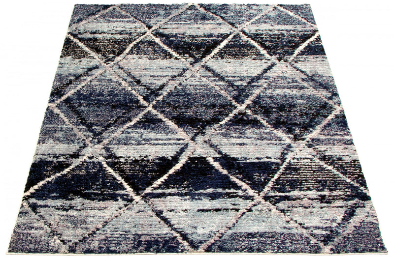 Makondo Abstract Blue Area Rug - 8'0\" x 10'0\"
