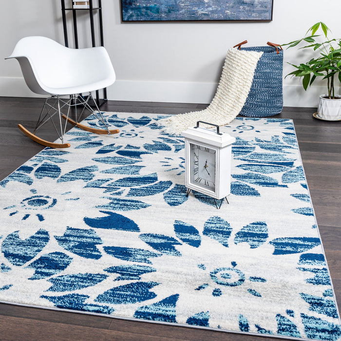 Roma Blue Sun 5x8 Area Rug