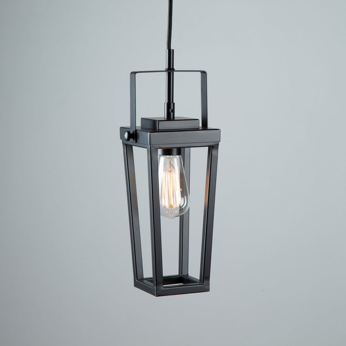 Carriage 1-Light Black Pendant II