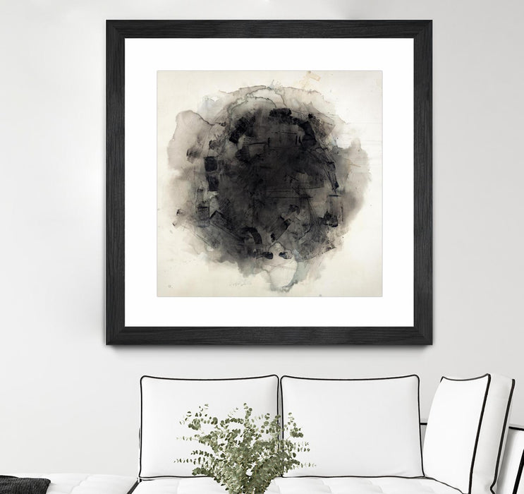 \"Positives And Negatives I\" Matted and Framed Black 30x30 Wall Art