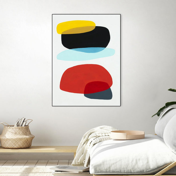 \"Joy And Pop Ii\" Canvas Framed Black 18x24 Wall Art