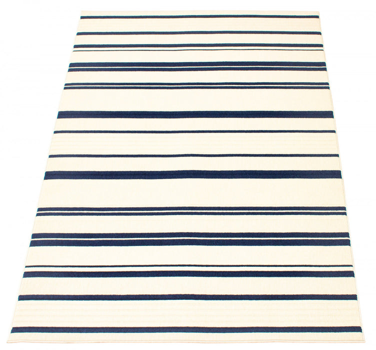 Talya Blue-Ivory 6'7\" x 9'6\" Area Rug